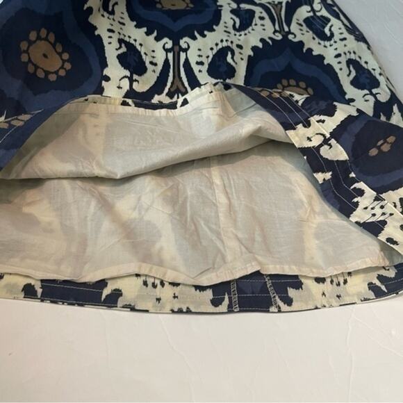 J Crew Cream Navy 100%‎ Cotton Casual Cottage Feminine Dress NWOT Size 0 - Picture 8 of 11